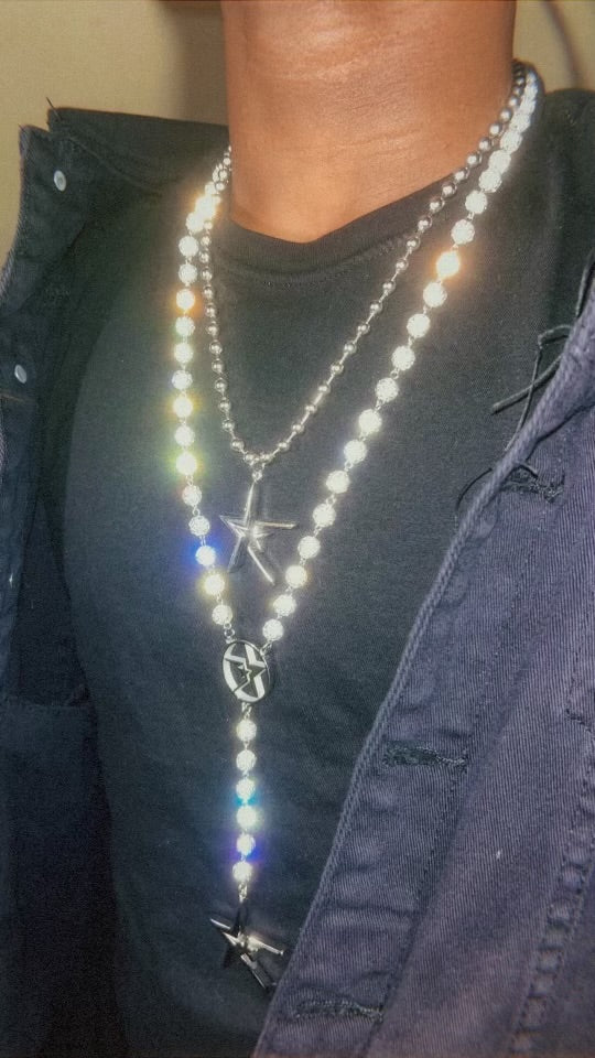 "SILVER" UTOPIAN RHINESTONE NECKLACE