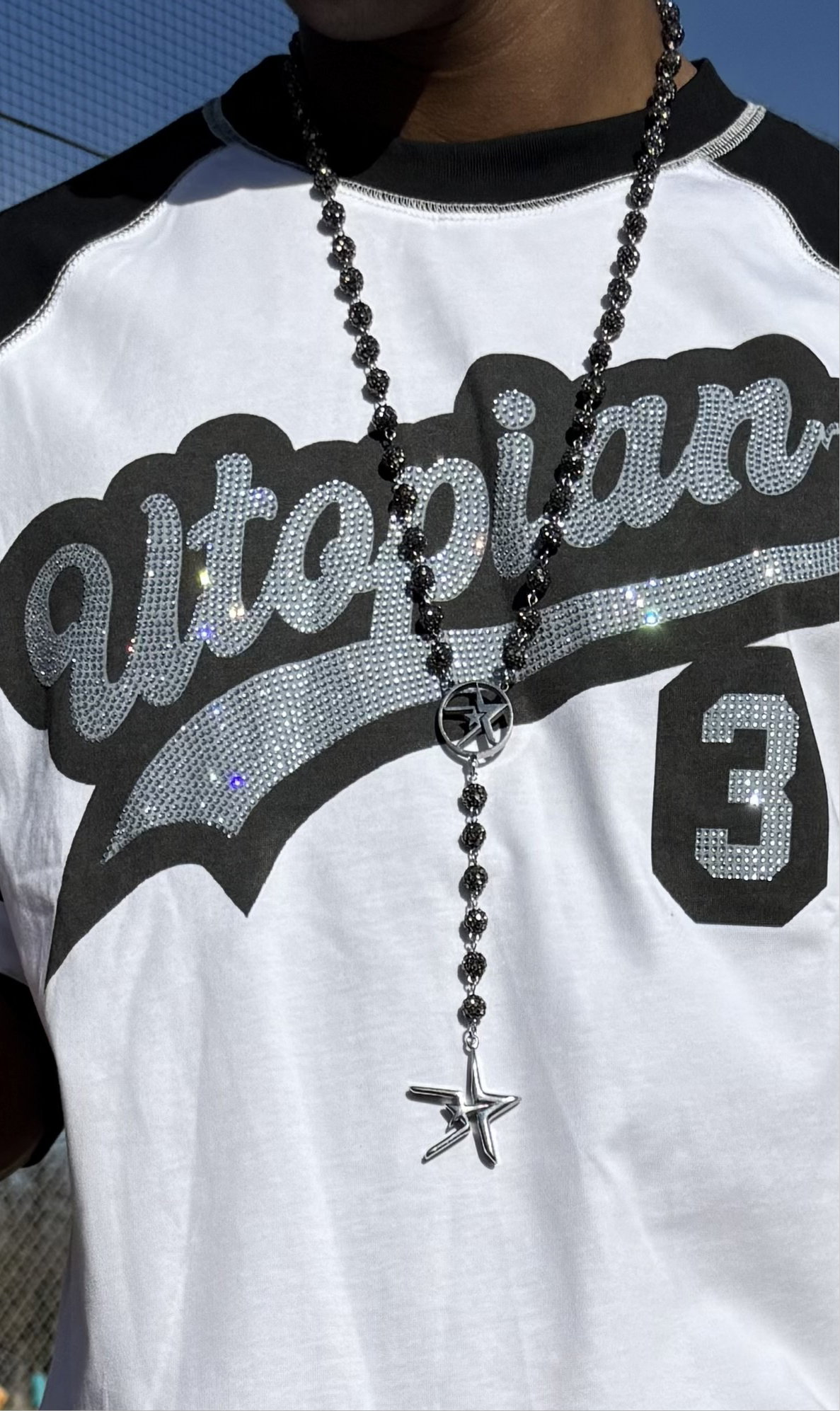 “BLACK” UTOPIAN RHINESTONE NECKLACE