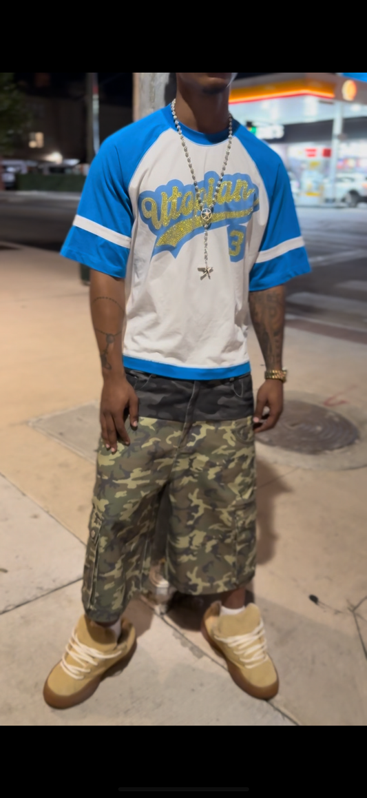“UCLA” UTOPIAN RHINESTONE BASEBALL TEE