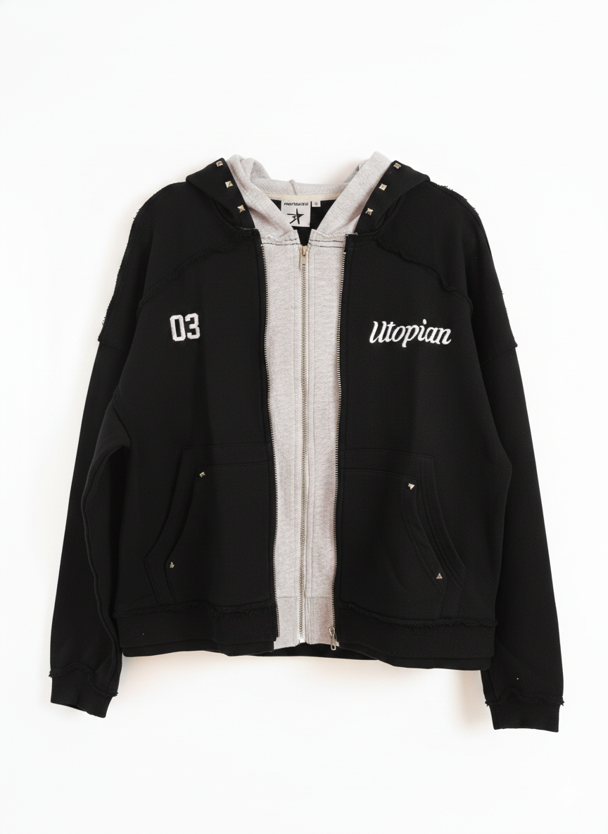 "YANG" DOUBLE-LAYERED MULTI-POCKET JACKET