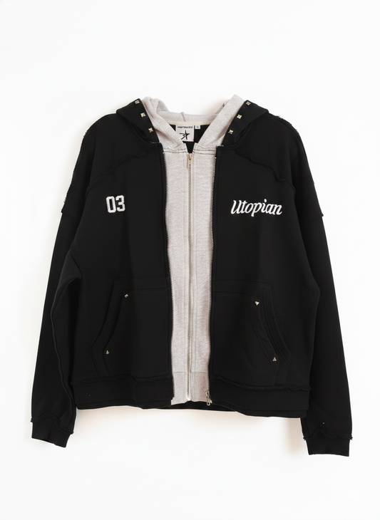 "YANG" DOUBLE-LAYERED MULTI-POCKET JACKET