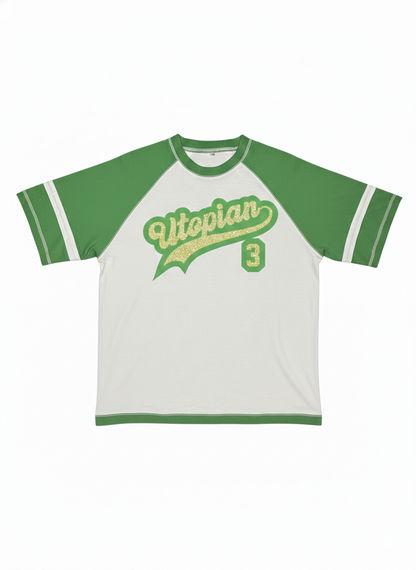 “BRAZIL” UTOPIAN RHINESTONE BASEBALL TEE