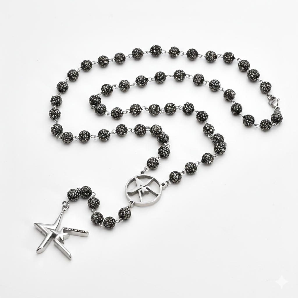 “BLACK” UTOPIAN RHINESTONE NECKLACE